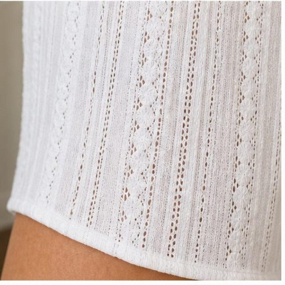 White Ruffle Blouse - Picture 6 of 6